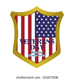abstract veteran day object on a white background