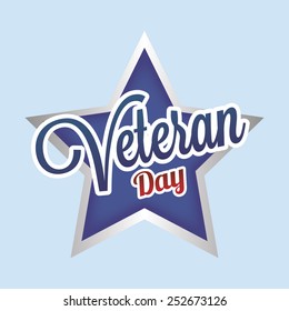 abstract veteran day object on a blue background