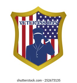 abstract veteran day object on a white background