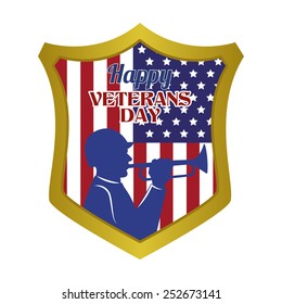 abstract veteran day object on a white background