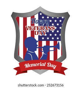 abstract veteran day object on a white background