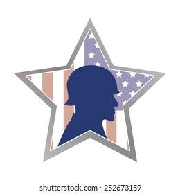 abstract veteran day object on a white background