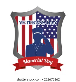 abstract veteran day object on a white background