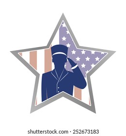 abstract veteran day object on a white background