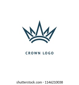 Abstract vetor crown logo vector design. Sign for beauty salon, elite accessories, jewelry, hotels, spa, wedding. Vintage decorative icon qween, king, princess. Abstract sign, vector logotype.