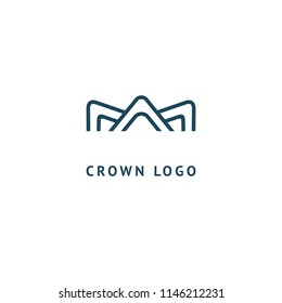 Abstract vetor crown logo vector design. Sign for beauty salon, elite accessories, jewelry, hotels, spa, wedding. Vintage decorative icon qween, king, princess. Abstract sign, vector logotype.