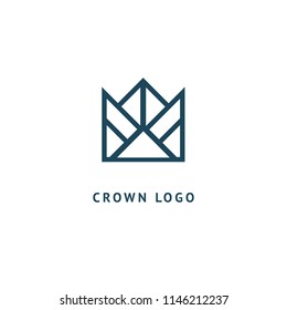 Abstract vetor crown logo vector design. Sign for beauty salon, elite accessories, jewelry, hotels, spa, wedding. Vintage decorative icon qween, king, princess. Abstract sign, vector logotype.