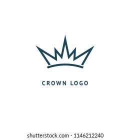 Abstract vetor crown logo vector design. Sign for beauty salon, elite accessories, jewelry, hotels, spa, wedding. Vintage decorative icon qween, king, princess. Abstract sign, vector logotype.