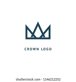 Abstract vetor crown logo vector design. Sign for beauty salon, elite accessories, jewelry, hotels, spa, wedding. Vintage decorative icon qween, king, princess. Abstract sign, vector logotype.