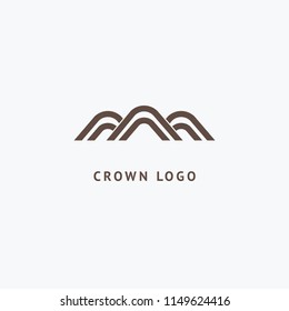 Abstract vetor crown logo vector design. Sign for beauty salon, elite accessories, jewelry, hotels, spa, wedding. Vintage decorative icon qween, king, princess. Abstract sign, vector logotype.