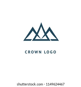 Abstract vetor crown logo vector design. Sign for beauty salon, elite accessories, jewelry, hotels, spa, wedding. Vintage decorative icon qween, king, princess. Abstract sign, vector logotype.