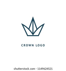 Abstract vetor crown logo vector design. Sign for beauty salon, elite accessories, jewelry, hotels, spa, wedding. Vintage decorative icon qween, king, princess. Abstract sign, vector logotype.