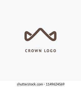 Abstract vetor crown logo vector design. Sign for beauty salon, elite accessories, jewelry, hotels, spa, wedding. Vintage decorative icon qween, king, princess. Abstract sign, vector logotype.