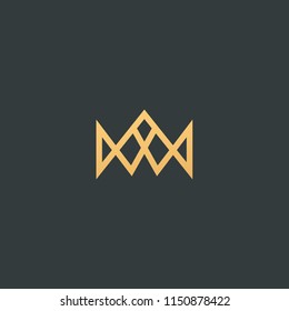 Abstract vetor crown logo vector design. Sign for beauty salon, elite accessories, jewelry, hotels, spa, wedding. Vintage decorative icon qween, king, princess. Abstract sign, vector logotype.