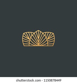 Abstract vetor crown logo vector design. Sign for beauty salon, elite accessories, jewelry, hotels, spa, wedding. Vintage decorative icon qween, king, princess. Abstract sign, vector logotype.