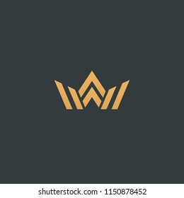 Abstract vetor crown logo vector design. Sign for beauty salon, elite accessories, jewelry, hotels, spa, wedding. Vintage decorative icon qween, king, princess. Abstract sign, vector logotype.