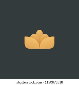 Abstract vetor crown logo vector design. Sign for beauty salon, elite accessories, jewelry, hotels, spa, wedding. Vintage decorative icon qween, king, princess. Abstract sign, vector logotype.