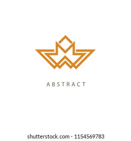 Abstract Vetor Crown Logo Vector Design. Sign For Beauty Salon, Elite Accessories, Jewelry, Hotels, Spa, Wedding. Vintage Decorative Icon Qween, King, Princess.