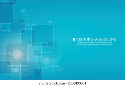 Abstract vetor geometric technology square pattern background