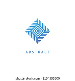 Abstract vetor logo vector design. Sign for business, internet communication company, digital agency, marketing. Modern decorative geometric icon.