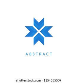 Abstract vetor logo vector design. Sign for business, internet communication company, digital agency, marketing. Modern decorative geometric icon.