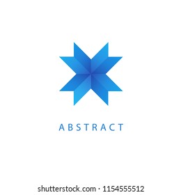 Abstract vetor logo vector design. Sign for business, internet communication company, digital agency, marketing. Modern decorative geometric icon.