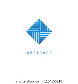 Abstract vetor logo vector design. Sign for business, internet communication company, digital agency, marketing. Modern decorative geometric icon.