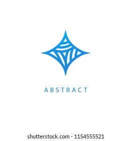 Abstract vetor logo vector design. Sign for business, internet communication company, digital agency, marketing. Modern decorative geometric icon.