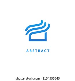 Abstract vetor logo vector design. Sign for business, internet communication company, digital agency, marketing. Modern decorative geometric icon.