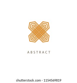 Abstract vetor logo vector design. Sign for business, internet communication company, digital agency, marketing. Modern decorative geometric icon.