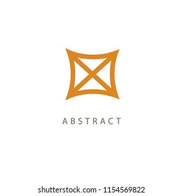 Abstract vetor logo vector design. Sign for business, internet communication company, digital agency, marketing. Modern decorative geometric icon.