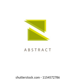 Abstract vetor logo vector design. Sign for business, internet communication company, digital agency, marketing. Modern decorative geometric icon.