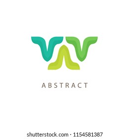 Abstract vetor logo vector design. Sign for business, internet communication company, digital agency, marketing. Modern decorative geometric icon.