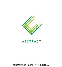 Abstract vetor logo vector design. Sign for business, internet communication company, digital agency, marketing. Modern decorative geometric icon.