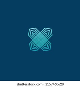 Abstract vetor logo vector design. Sign for business, internet communication company, digital agency, marketing. Modern decorative geometric icon.