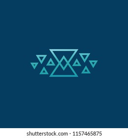 Abstract vetor logo vector design. Sign for business, internet communication company, digital agency, marketing. Modern decorative geometric icon.