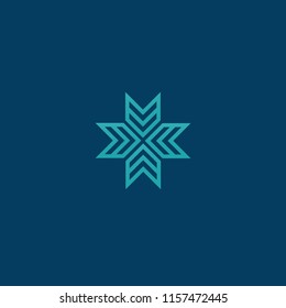 Abstract vetor logo vector design. Sign for business, internet communication company, digital agency, marketing. Modern decorative geometric icon.