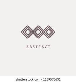 Abstract vetor logo vector design. Sign for business, internet communication company, digital agency, marketing. Modern decorative geometric icon.