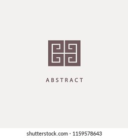 Abstract vetor logo vector design. Sign for business, internet communication company, digital agency, marketing. Modern decorative geometric icon.