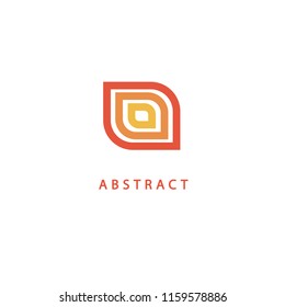 Abstract vetor logo vector design. Sign for business, internet communication company, digital agency, marketing. Modern decorative geometric icon.