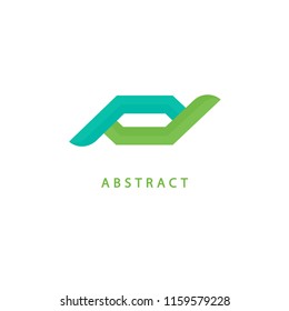 Abstract vetor logo vector design. Sign for business, internet communication company, digital agency, marketing. Modern decorative geometric icon.