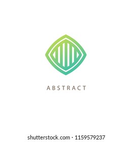 Abstract vetor logo vector design. Sign for business, internet communication company, digital agency, marketing. Modern decorative geometric icon.