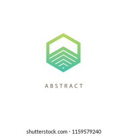 Abstract vetor logo vector design. Sign for business, internet communication company, digital agency, marketing. Modern decorative geometric icon.