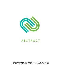 Abstract vetor logo vector design. Sign for business, internet communication company, digital agency, marketing. Modern decorative geometric icon.