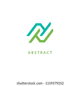 Abstract vetor logo vector design. Sign for business, internet communication company, digital agency, marketing. Modern decorative geometric icon.