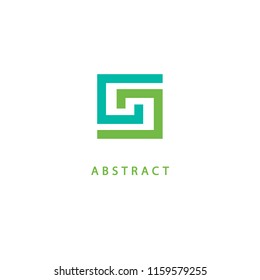 Abstract vetor logo vector design. Sign for business, internet communication company, digital agency, marketing. Modern decorative geometric icon.