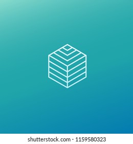 Abstract vetor logo vector design. Sign for business, internet communication company, digital agency, marketing. Modern decorative geometric icon.