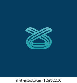 Abstract vetor logo vector design. Sign for business, internet communication company, digital agency, marketing. Modern decorative geometric icon.