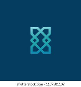 Abstract vetor logo vector design. Sign for business, internet communication company, digital agency, marketing. Modern decorative geometric icon.