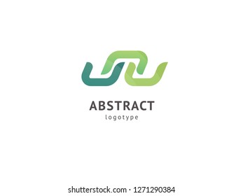 Abstract vetor logo vector design. Sign for business, internet communication company, digital agency, marketing. Modern decorative geometric icon.